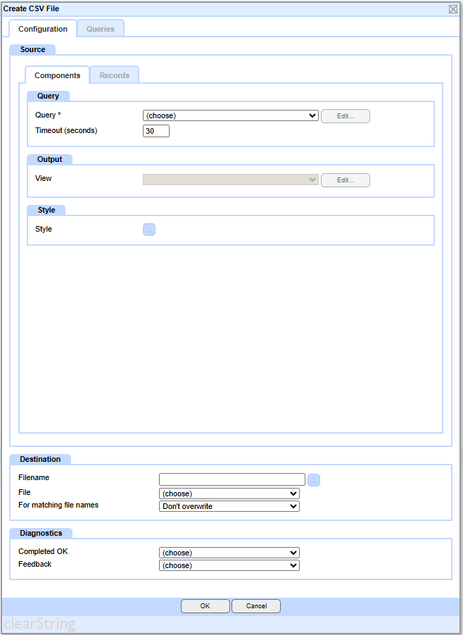 neatComponents - Create CSV File