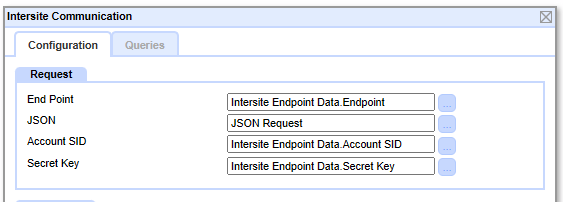 neatComponents - Send data with an Intersite Communication action