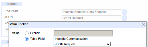 neatComponents - Send data with an Intersite Communication action